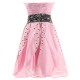 A-Line Sweetheart Beaded Short Pink Prom Evening Formal Party Dresses ED010391