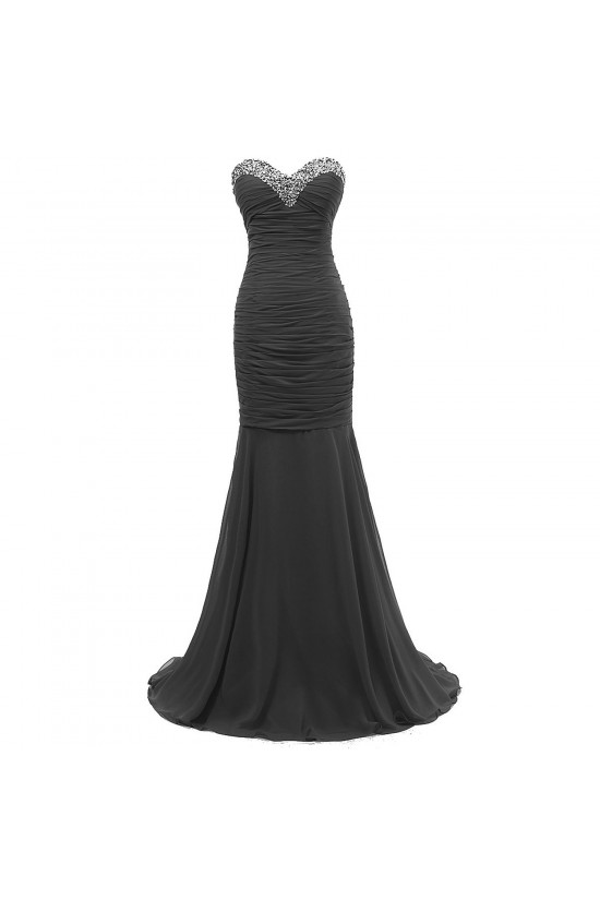 Trumpet/Mermaid Sweetheart Long Black Chiffon Prom Evening Formal Party Dresses ED010392 Trumpet/Mermaid Sweetheart Long Black Chiffon Prom Evening Formal Party Dresses ED010392
