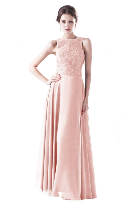 A-Line Long Chiffon and Lace Beaded Prom Evening Formal Party Dresses ED010402 A-Line Long Chiffon and Lace Beaded Prom Evening Formal Party Dresses ED010402