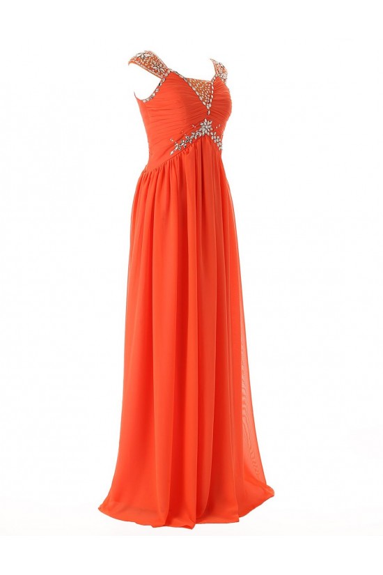 Sheath/Column Beaded Long Chiffon Prom Evening Formal Party Dresses ED010407 Sheath/Column Beaded Long Chiffon Prom Evening Formal Party Dresses ED010407