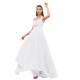 A-Line Halter Long Pink Chiffon Prom Evening Formal Party Dresses ED010425