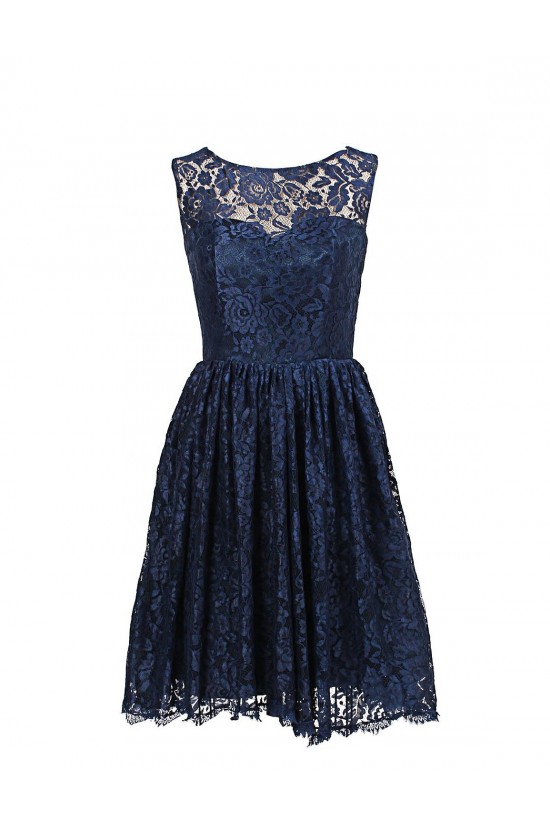 Short Navy Blue Lace Prom Evening Formal Party Dresses ED010432 Short Navy Blue Lace Prom Evening Formal Party Dresses ED010432