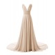 A-Line V-Neck Beaded Long Chiffon Prom Evening Formal Party Dresses ED010435 A-Line V-Neck Beaded Long Chiffon Prom Evening Formal Party Dresses ED010435