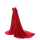 A-Line Spaghetti Strap Long Red Chiffon and Lace Prom Evening Formal Party Dresses ED010436 A-Line Spaghetti Strap Long Red Chiffon and Lace Prom Evening Formal Party Dresses ED010436