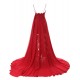 A-Line Spaghetti Strap Long Red Chiffon and Lace Prom Evening Formal Party Dresses ED010436 A-Line Spaghetti Strap Long Red Chiffon and Lace Prom Evening Formal Party Dresses ED010436