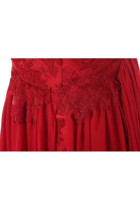 A-Line Spaghetti Strap Long Red Chiffon and Lace Prom Evening Formal Party Dresses ED010436 A-Line Spaghetti Strap Long Red Chiffon and Lace Prom Evening Formal Party Dresses ED010436