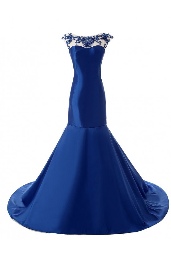 Trumpet/Mermaid Beaded Long Blue Prom Evening Formal Party Dresses ED010437 Trumpet/Mermaid Beaded Long Blue Prom Evening Formal Party Dresses ED010437