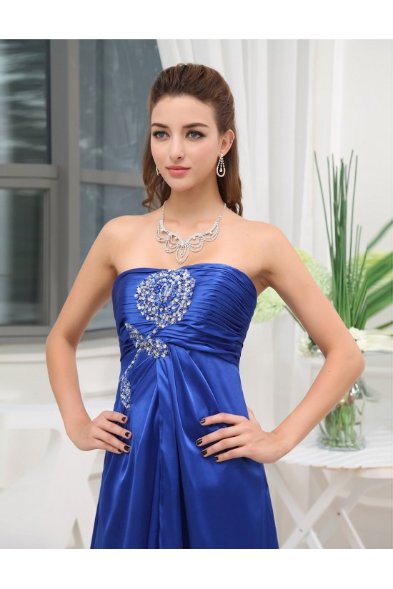 Beaded Strapless Long Blue Prom Evening Formal Party Dresses/Maternity Evening Dresses ED010440 Beaded Strapless Long Blue Prom Evening Formal Party Dresses/Maternity Evening Dresses ED010440