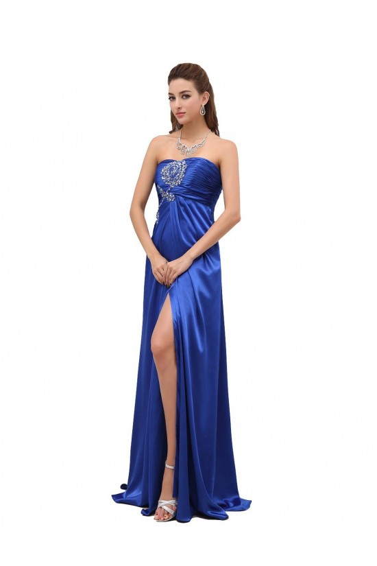 Beaded Strapless Long Blue Prom Evening Formal Party Dresses/Maternity Evening Dresses ED010440 Beaded Strapless Long Blue Prom Evening Formal Party Dresses/Maternity Evening Dresses ED010440