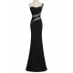Trumpet/Mermaid One-Shoulder Beaded Long Black Prom Evening Formal Party Dresses ED010452 Trumpet/Mermaid One-Shoulder Beaded Long Black Prom Evening Formal Party Dresses ED010452