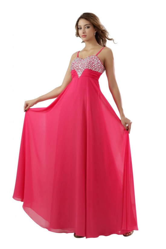 A-Line Spaghetti Strap Beaded Chiffon Prom Evening Formal Party Dresses ED010455 A-Line Spaghetti Strap Beaded Chiffon Prom Evening Formal Party Dresses ED010455
