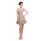 A-Line Strapless Short Beaded Chiffon Prom Evening Formal Party Dresses ED010456