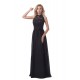 A-Line Halter Long Black Chiffon and Lace Prom Evening Formal Party Dresses/Bridesmaid Dresses ED010457 A-Line Halter Long Black Chiffon and Lace Prom Evening Formal Party Dresses/Bridesmaid Dresses ED010457