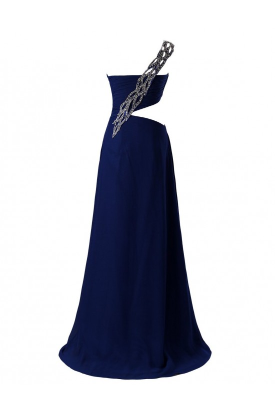 A-Line One-Shoulder Long Blue Beaded Chiffon Prom Evening Formal Party Dresses ED010462 A-Line One-Shoulder Long Blue Beaded Chiffon Prom Evening Formal Party Dresses ED010462