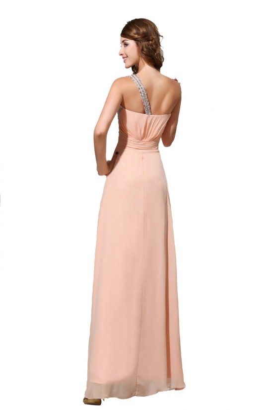 A-Line One-Shoulder Beaded Long Chiffon Prom Evening Formal Party Dresses ED010465 A-Line One-Shoulder Beaded Long Chiffon Prom Evening Formal Party Dresses ED010465