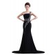 Trumpet/Mermaid One-Shoulder Beaded Long Black Chiffon Prom Evening Formal Party Dresses ED010469 Trumpet/Mermaid One-Shoulder Beaded Long Black Chiffon Prom Evening Formal Party Dresses ED010469