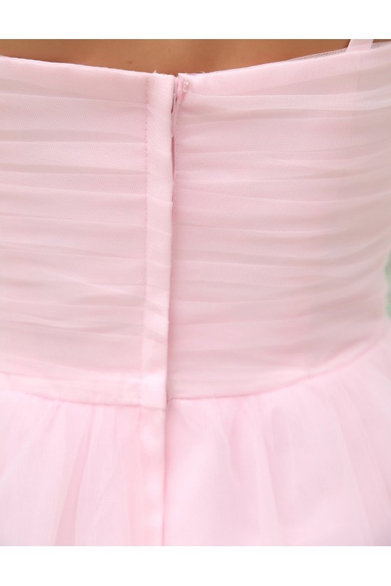 A-Line Spaghetti Strap Beaded Short Pink Prom Evening Formal Party Dresses ED010472 A-Line Spaghetti Strap Beaded Short Pink Prom Evening Formal Party Dresses ED010472
