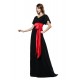 A-Line Short Sleeve Long Black Chiffon Prom Evening Formal Party Dresses ED010473 A-Line Short Sleeve Long Black Chiffon Prom Evening Formal Party Dresses ED010473
