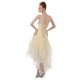 A-Line One-Shoulder Beaded Short Yellow Prom Evening Formal Party Dresses ED010484