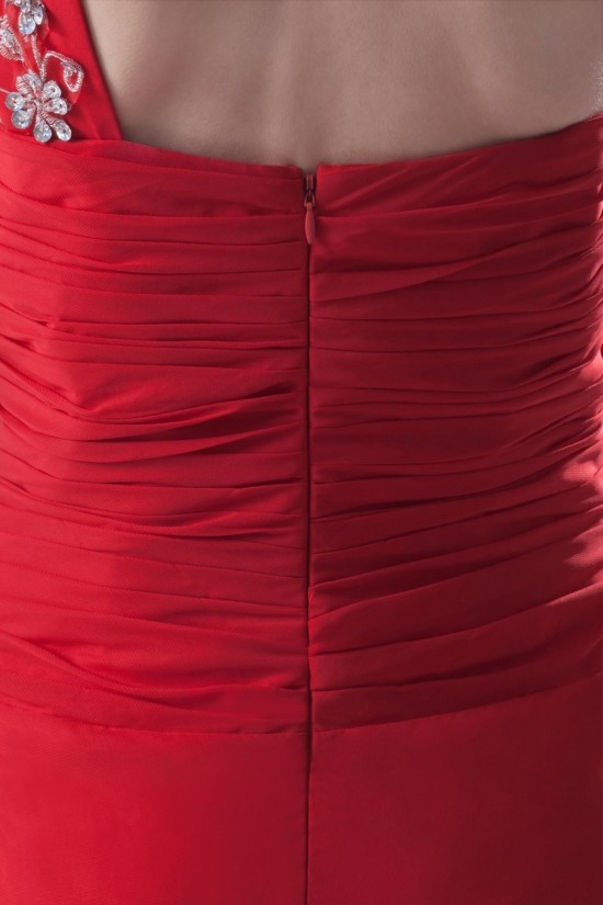 A-Line One-Shoulder Long Red Beaded Chiffon Prom Evening Formal Party Dresses ED010485 A-Line One-Shoulder Long Red Beaded Chiffon Prom Evening Formal Party Dresses ED010485