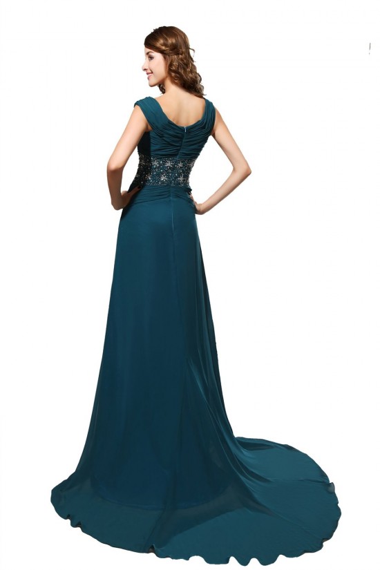A-Line Beaded Long Chiffon Prom Evening Formal Party Dresses ED010489 A-Line Beaded Long Chiffon Prom Evening Formal Party Dresses ED010489