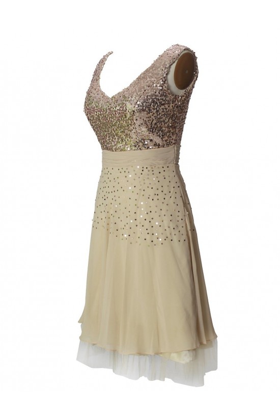A-Line Short Sequin Chiffon Prom Evening Formal Party Dresses ED010494 A-Line Short Sequin Chiffon Prom Evening Formal Party Dresses ED010494