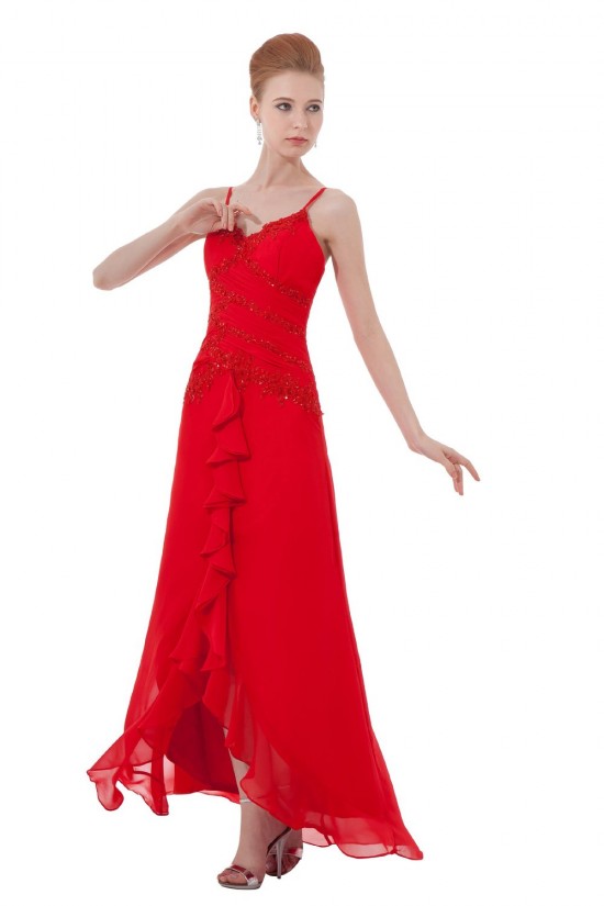 A-Line Spaghetti Strap Long Red Chiffon Prom Evening Formal Party Dresses ED010495 A-Line Spaghetti Strap Long Red Chiffon Prom Evening Formal Party Dresses ED010495