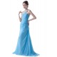 A-Line One-Shoulder Long Blue Pleated Chiffon Prom Evening Formal Party Dresses ED010497 A-Line One-Shoulder Long Blue Pleated Chiffon Prom Evening Formal Party Dresses ED010497