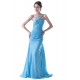 A-Line One-Shoulder Long Blue Pleated Chiffon Prom Evening Formal Party Dresses ED010497 A-Line One-Shoulder Long Blue Pleated Chiffon Prom Evening Formal Party Dresses ED010497