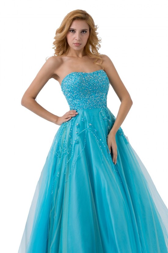 A-Line Strapless Beaded Long Blue Prom Evening Formal Party Dresses ED010504 A-Line Strapless Beaded Long Blue Prom Evening Formal Party Dresses ED010504