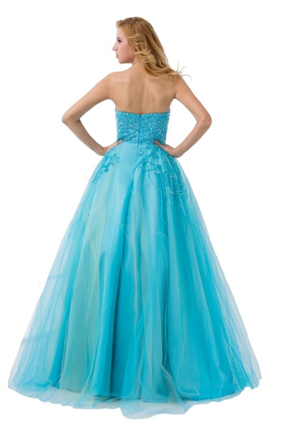 A-Line Strapless Beaded Long Blue Prom Evening Formal Party Dresses ED010504 A-Line Strapless Beaded Long Blue Prom Evening Formal Party Dresses ED010504