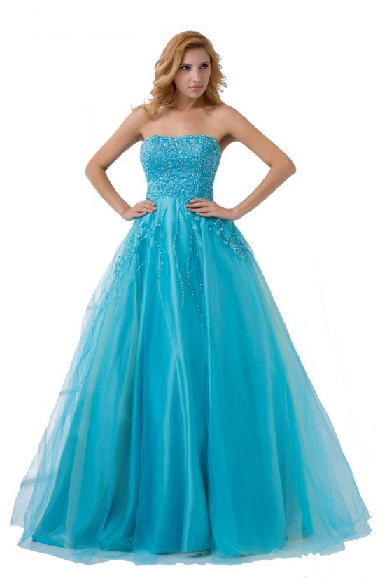 A-Line Strapless Beaded Long Blue Prom Evening Formal Party Dresses ED010504 A-Line Strapless Beaded Long Blue Prom Evening Formal Party Dresses ED010504