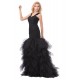 Trumpet/Mermaid Long Black Prom Evening Formal Party Dresses ED010510