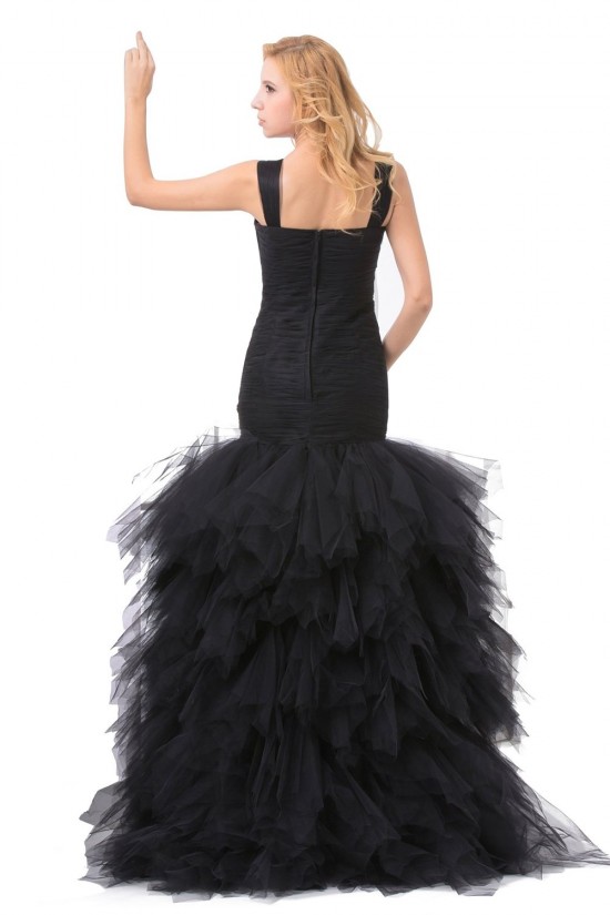 Trumpet/Mermaid Long Black Prom Evening Formal Party Dresses ED010510