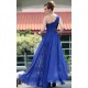 A-Line One-Shoulder Beaded Long Blue Chiffon Prom Evening Formal Party Dresses ED010515 A-Line One-Shoulder Beaded Long Blue Chiffon Prom Evening Formal Party Dresses ED010515