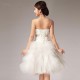 A-Line Strapless Short White Prom Evening Formal Party Dresses ED010521