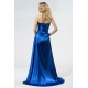 High Low Sweetheart Blue Sequin Prom Evening Formal Party Dresses ED010544