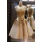 A-Line High Neck Short Prom Evening Formal Party Dresses ED010547