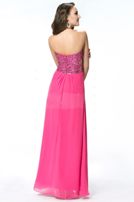 Long Pink Beaded Sequin Chiffon Prom Evening Formal Party Dresses ED010549 Long Pink Beaded Sequin Chiffon Prom Evening Formal Party Dresses ED010549