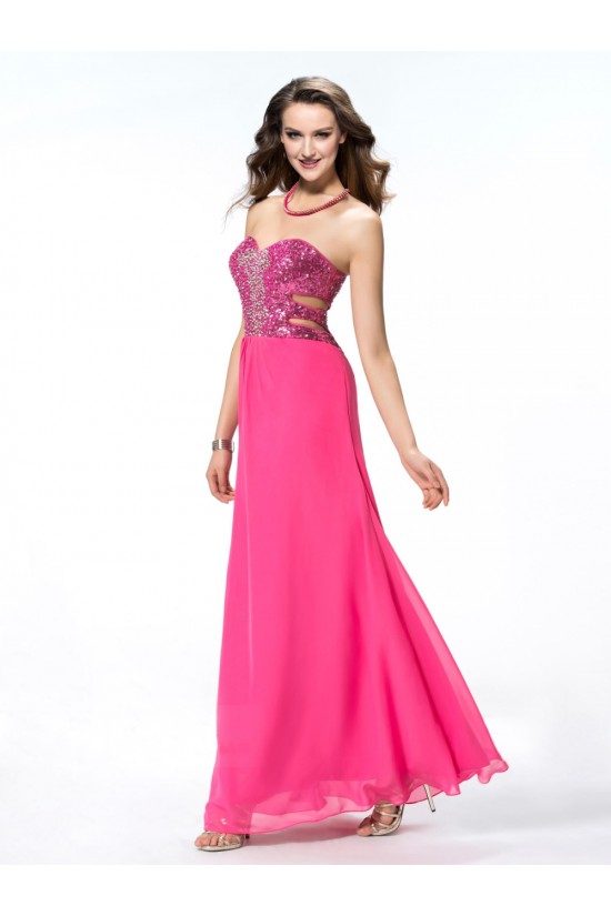Long Pink Beaded Sequin Chiffon Prom Evening Formal Party Dresses ED010549 Long Pink Beaded Sequin Chiffon Prom Evening Formal Party Dresses ED010549