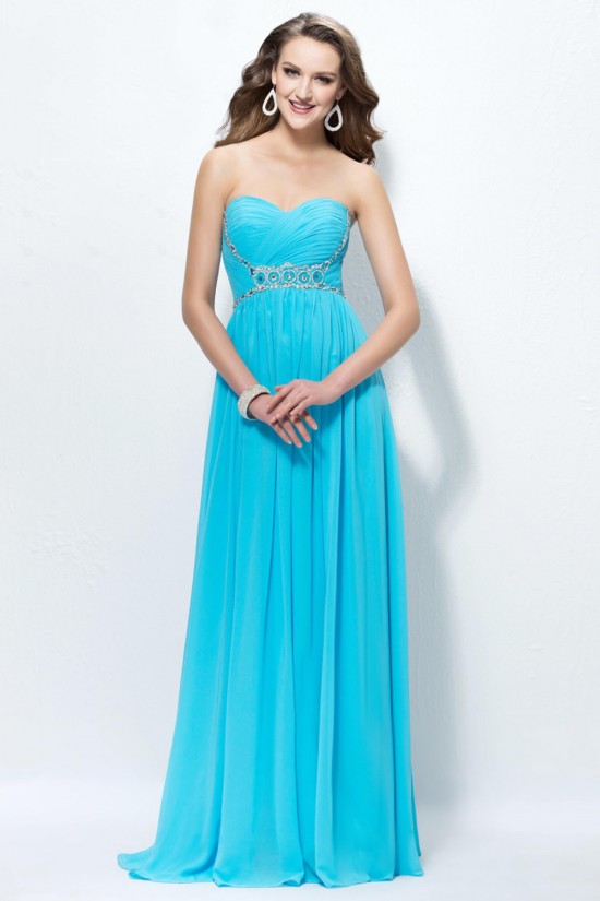 Sheath/Column Sweetheart Long Blue Chiffon Prom Evening Formal Party Dresses ED010567 Sheath/Column Sweetheart Long Blue Chiffon Prom Evening Formal Party Dresses ED010567