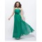 Sheath/Column Strapless Long Green Chiffon Prom Evening Formal Party Dresses ED010568