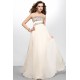 A-Line Strapless Beaded Long Chiffon Prom Evening Formal Party Dresses ED010573