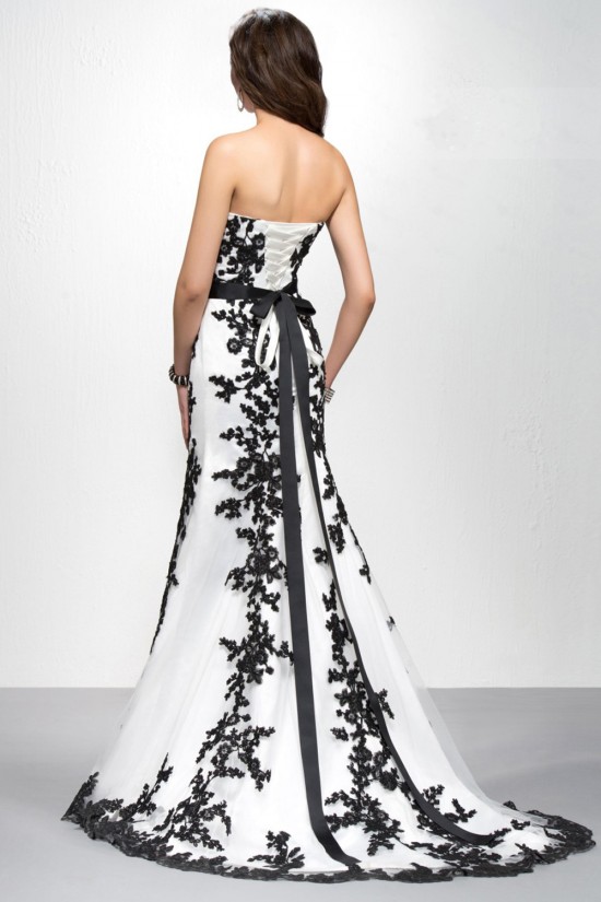 Elegant Black White Appliques Long Prom Evening Formal Party Dresses ED010576 Elegant Black White Appliques Long Prom Evening Formal Party Dresses ED010576