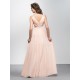 A-Line V-Neck Beaded Long Chiffon Prom Evening Formal Party Dresses ED010577