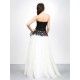 A-Line Sweetheart Black White Prom Evening Formal Party Dresses ED010582