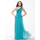 One-Shoulder Long Blue Chiffon Prom Evening Formal Party Dresses ED010588 One-Shoulder Long Blue Chiffon Prom Evening Formal Party Dresses ED010588