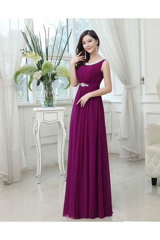 A-Line Bateau Beaded Purple Long Chiffon Prom Evening Formal Party Dresses ED010619 A-Line Bateau Beaded Purple Long Chiffon Prom Evening Formal Party Dresses ED010619