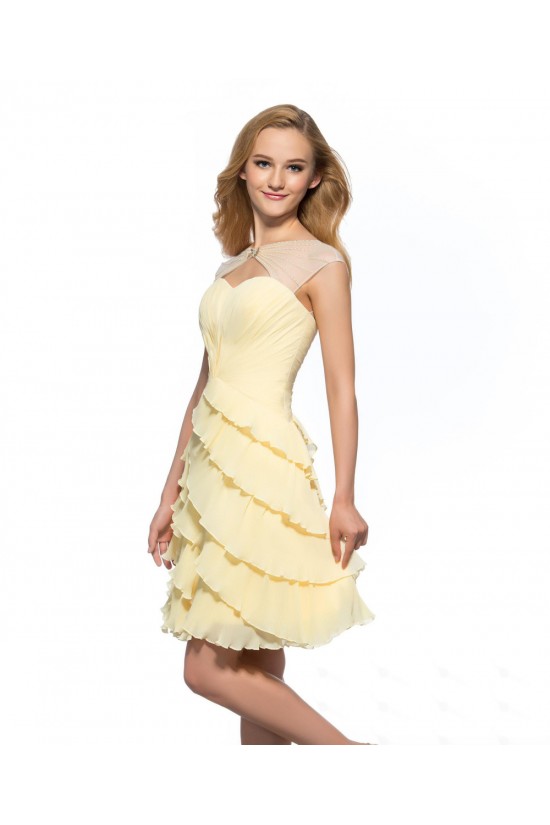 A-Line Short Bateau Beaded Prom Evening Cocktail Homecoming Party Dresses ED010636