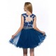 A-Line Short Blue Beaded Prom Evening Cocktail Homecoming Party Dresses ED010643